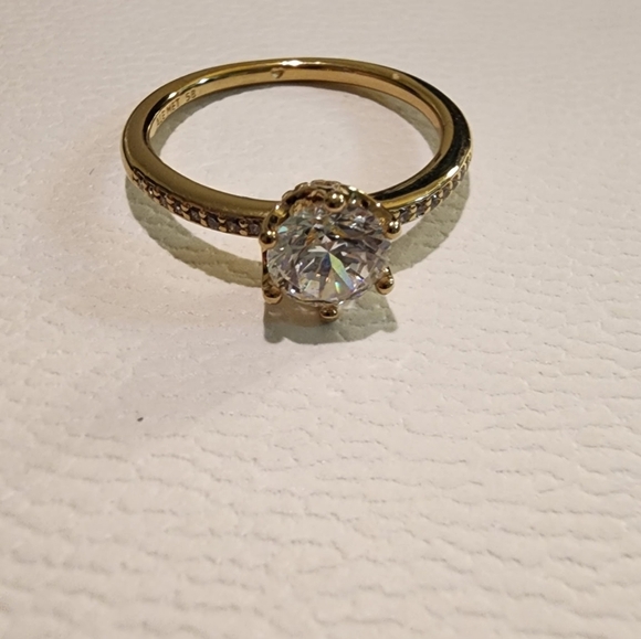 Pandora Clear Sparkling Crown Solitaire Ring - Picture 10 of 12